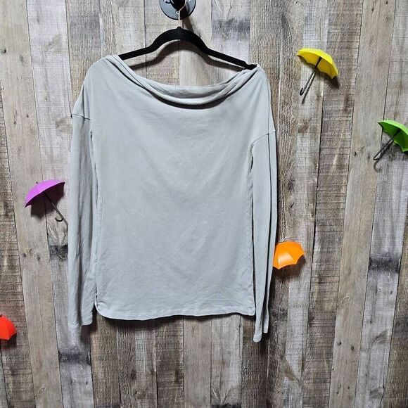 Standard James Perse Grey Boat Neck Jersey Top - Picture 1 of 6